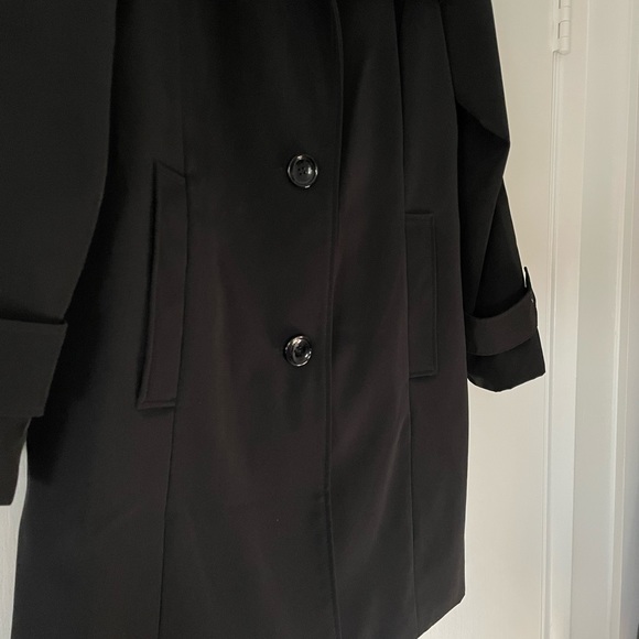 NWOT Calvin Klein Black Pea Coat - Picture 3 of 6